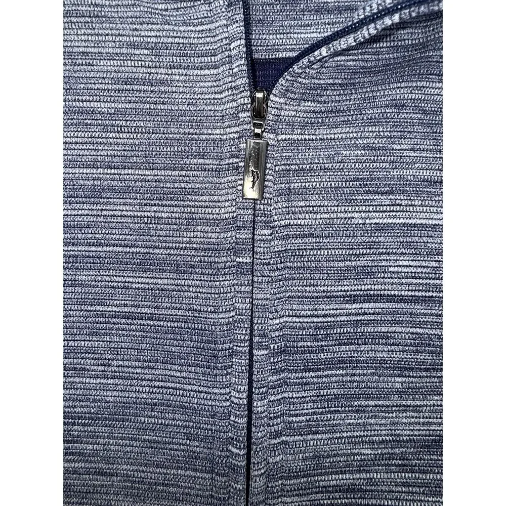 Tommy Bahama Sweater 3XL Blue Barrier Beach Half Zip Reversible Mens